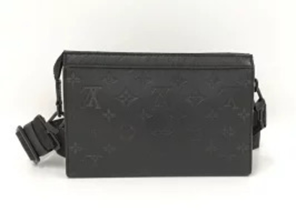 Louis Vuitton Wearable Shadow Monogram Wallet Bag Black Shoulder Gaston